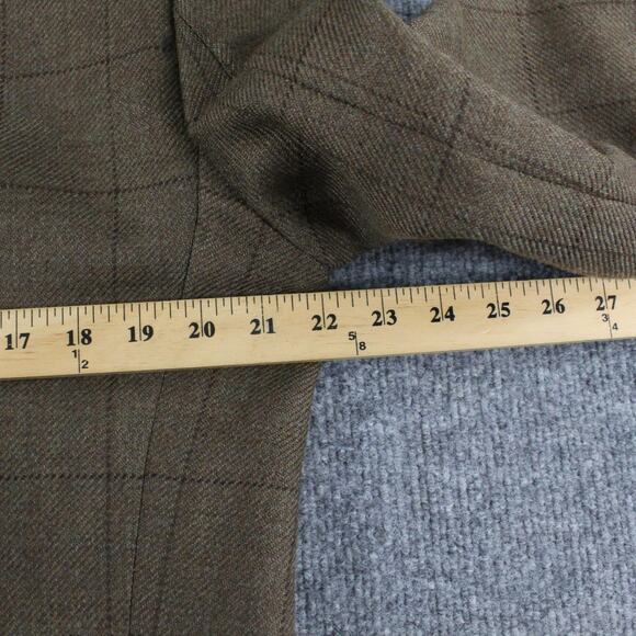 Polo University Club Ralph Lauren Blazer Men 40R Wool Windowpane Check Tweed - Picture 12 of 13